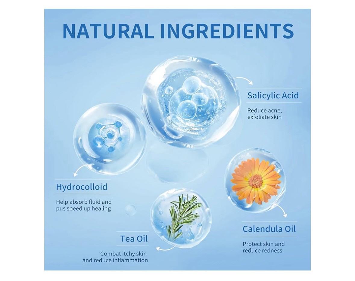 Pimple Patches for Face, 4 Size 300 Counts Acne Patches