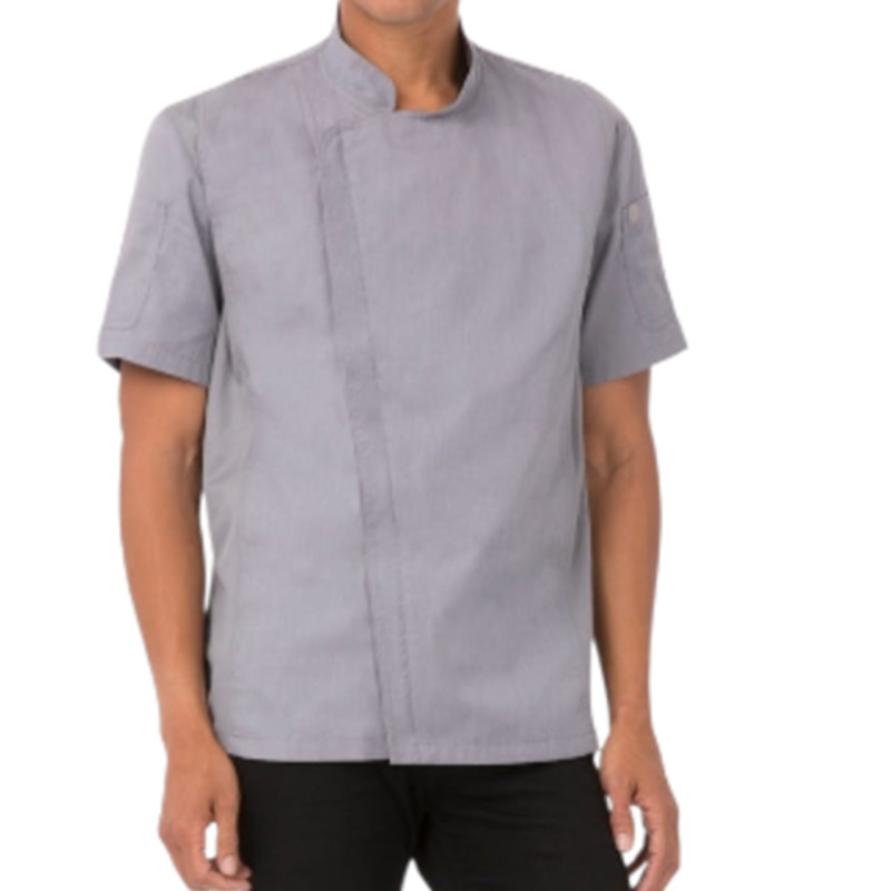 Chef Works Springfield Chef Coat SET OF 2Gray Orange Trim NWT Chef Jacket