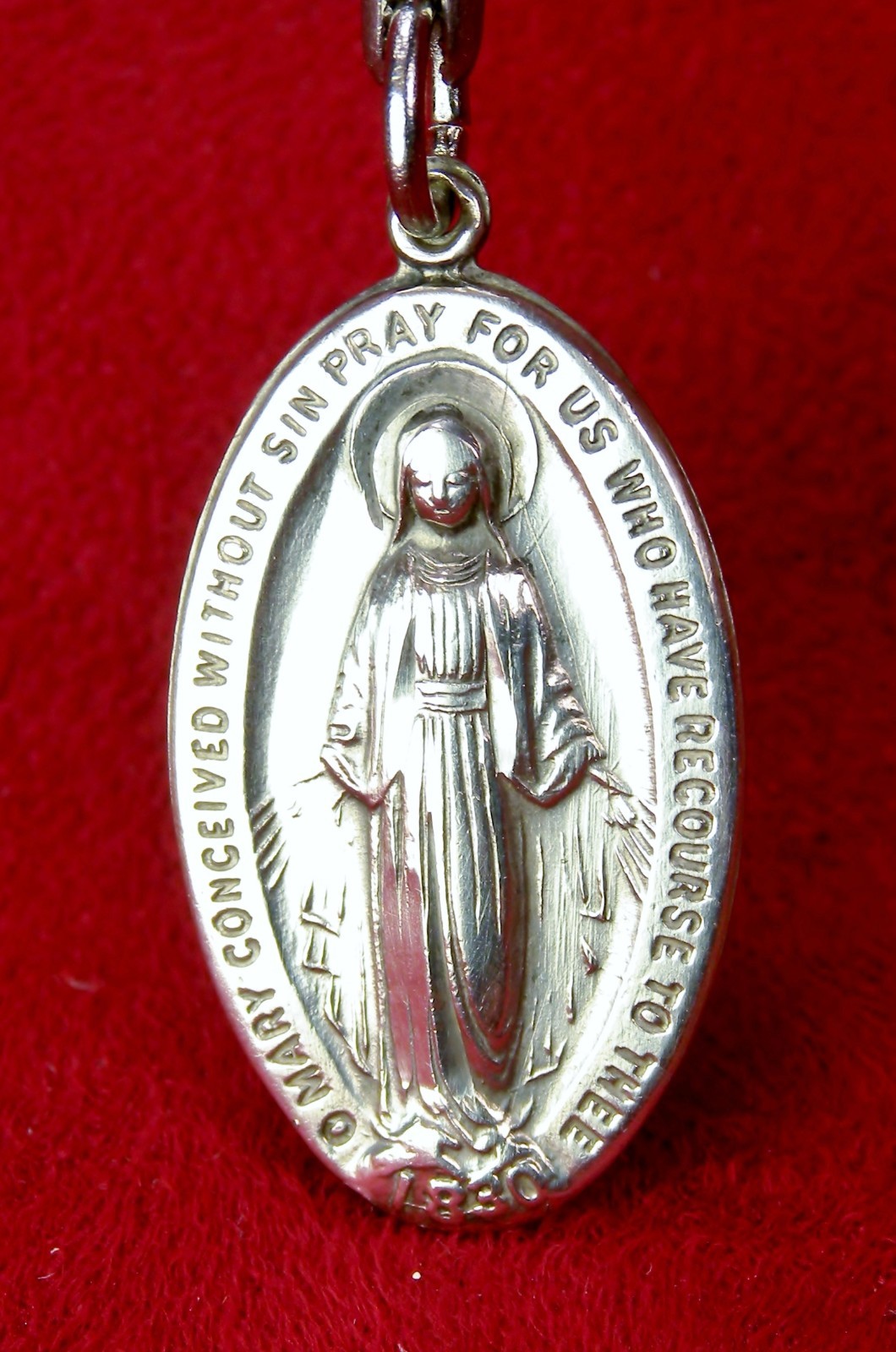 Carmelite Nuns RARE Lourdes Pilgrimage Sterling Silver Catholic Miraculous Medal