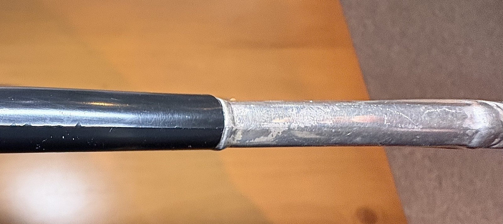 Vtg Intern’l Sterling Silver-Handled Rhapsody Black Plastic Salad Serving Set