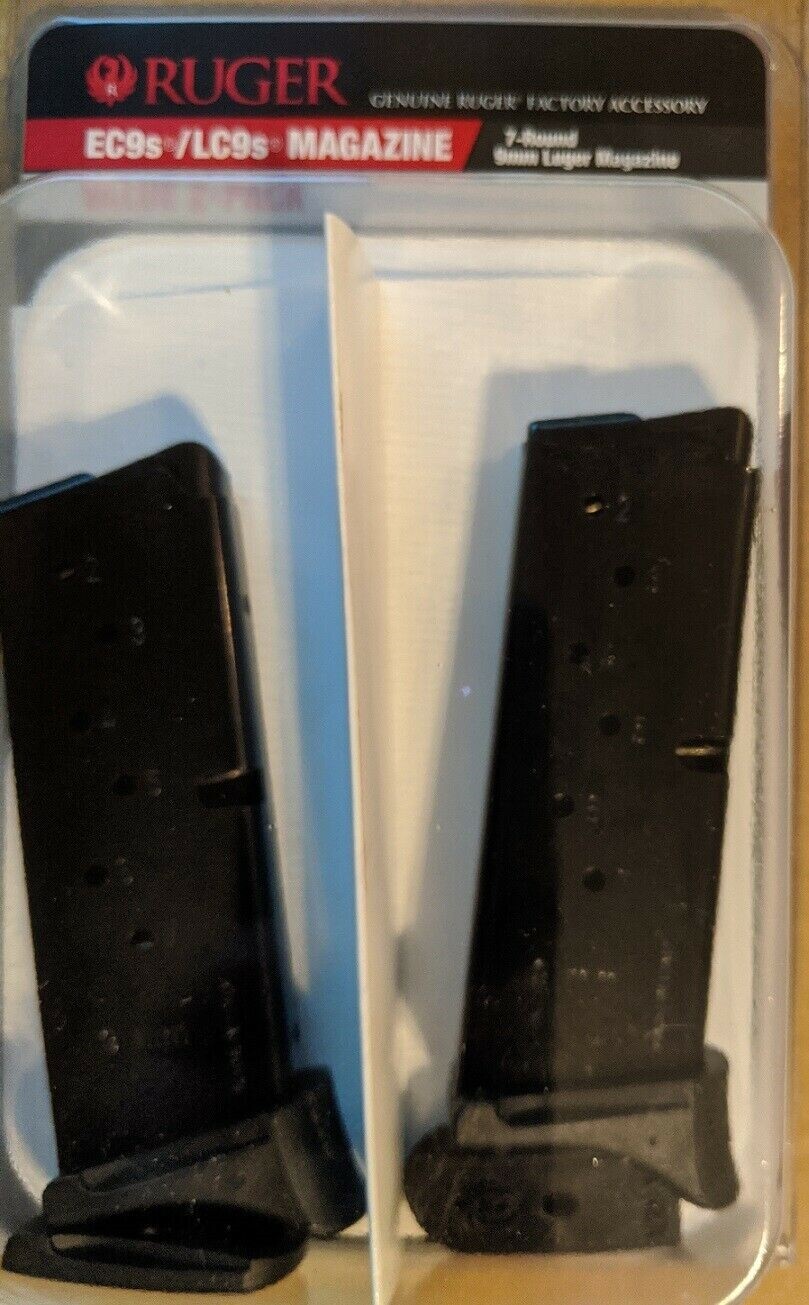 RUGER LC9 LC9S EC9S 9mm 7 Round Magazine OEM 7rd Mag 90642 Value 2 Pack - NEW