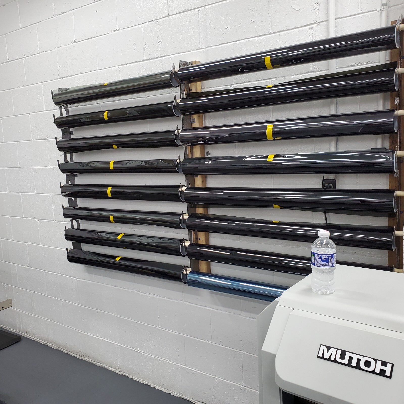 Wall Mounted Tint and Vinyl Wrap rack: The Perfect Solution for Organizing Your
