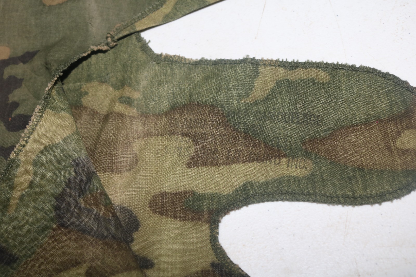 POST Vietnam ERDL M1 helmet cover VG+ to Exc condition