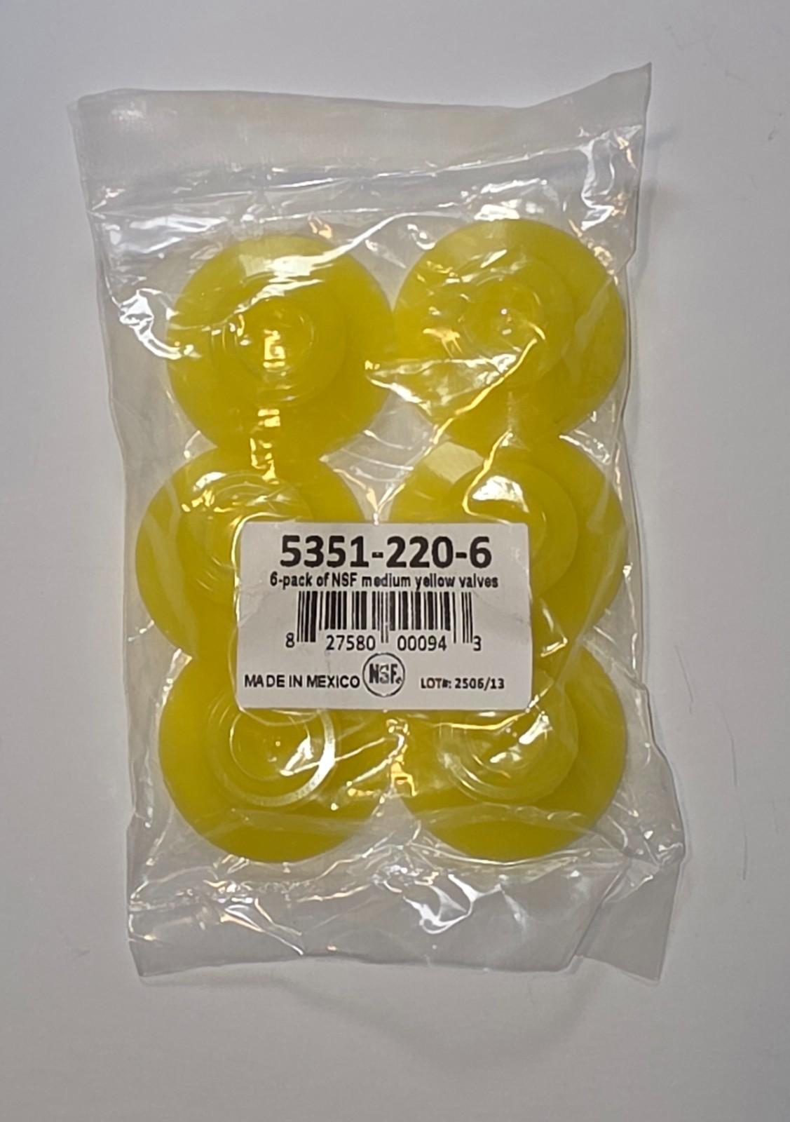 FIFO - 5351-220-6 - Yellow Dispensing Valve 6/pk - Squeeze Bottle nipples
