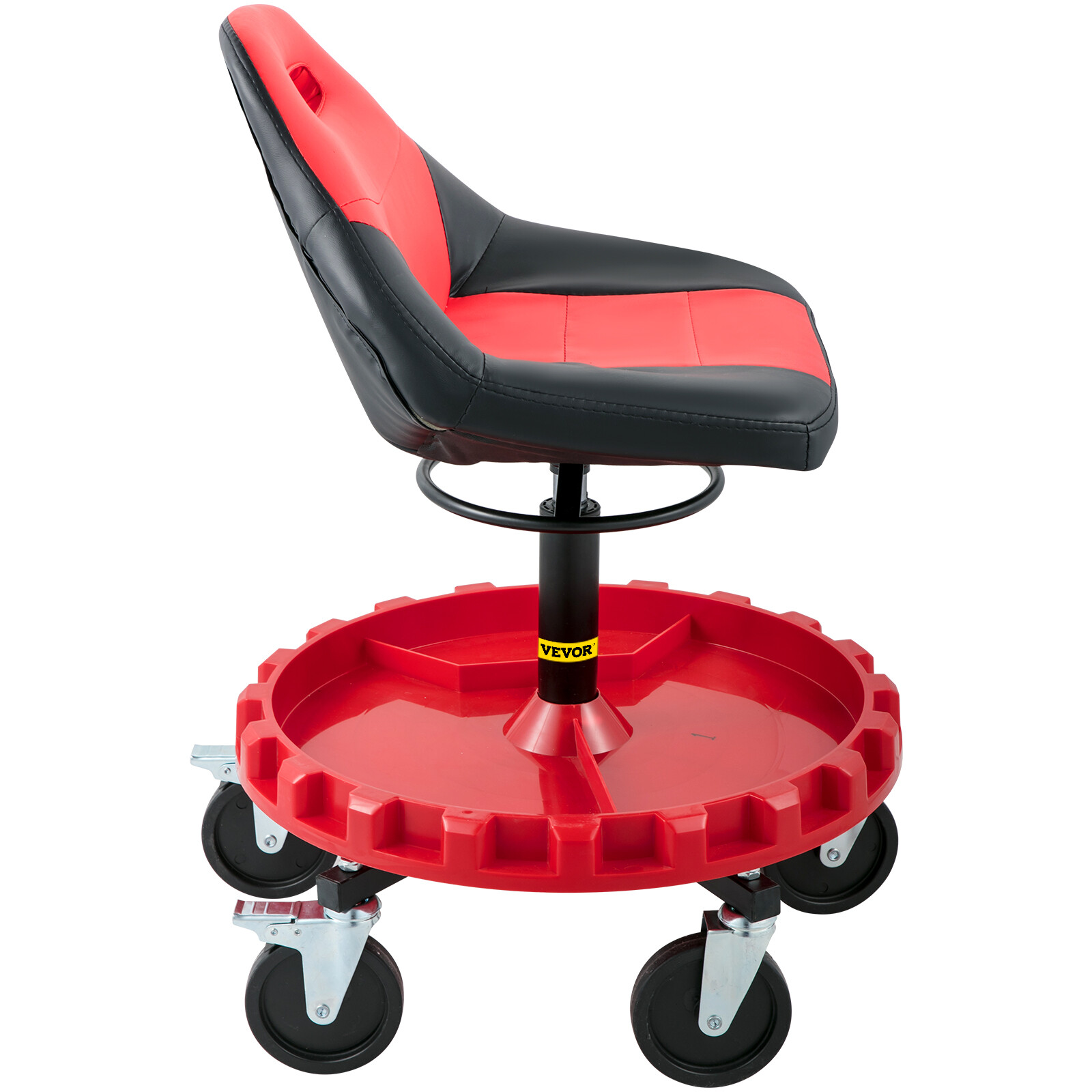 VEVOR Rolling Garage Stool 300LBS Adjustable Mechanic Work Shop Seat w/Casters