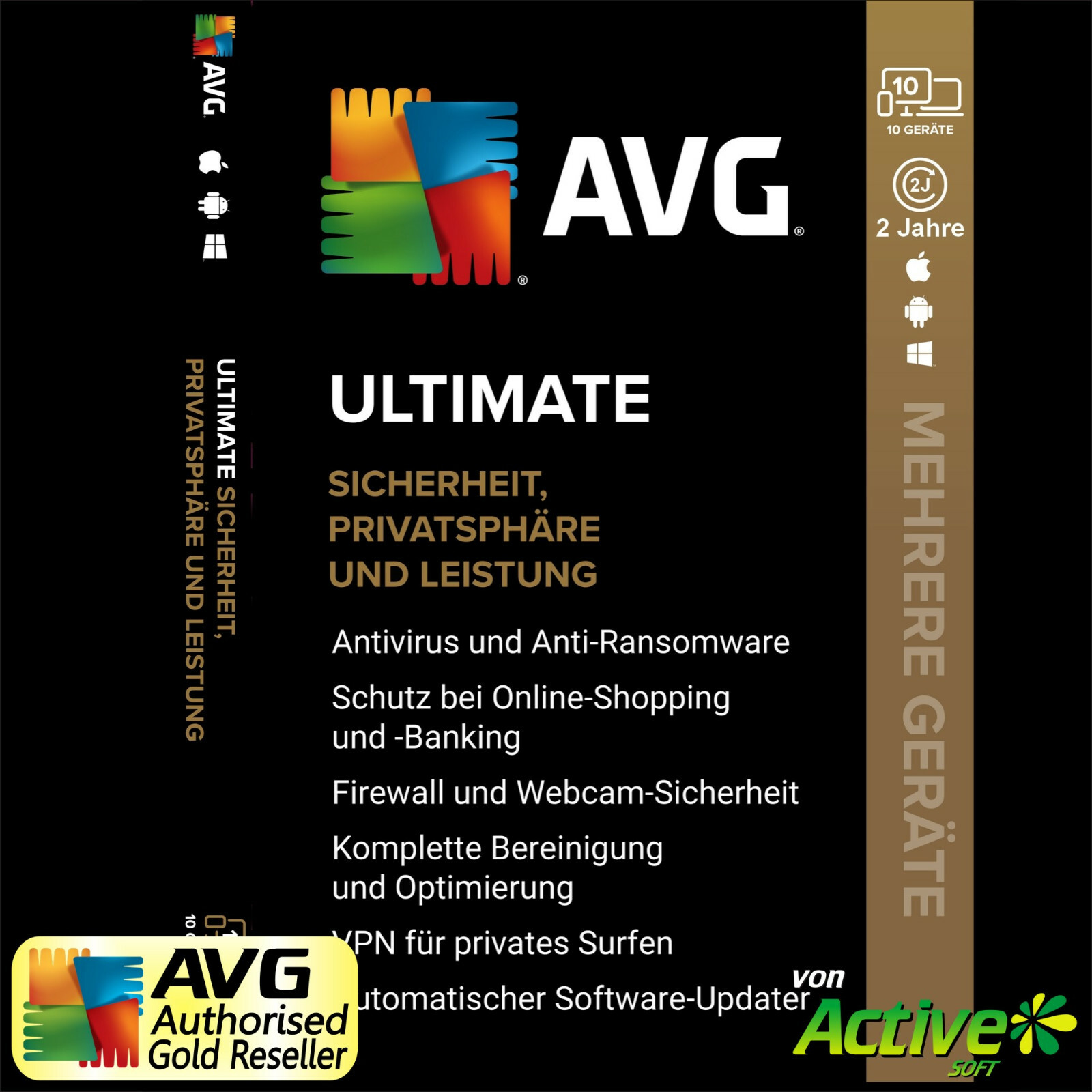 AVG ULTIMATE 2025 10 PC 3 Year | TuneUp, Internet Security, VPN, Antitrack |
