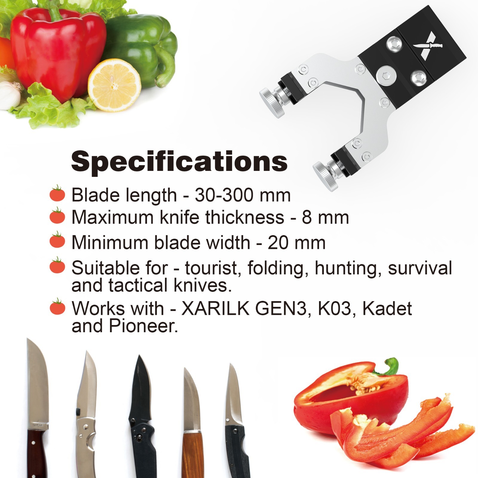 GEN3 Center Y Clamp for Knife Sharpening System, Fixed Angle