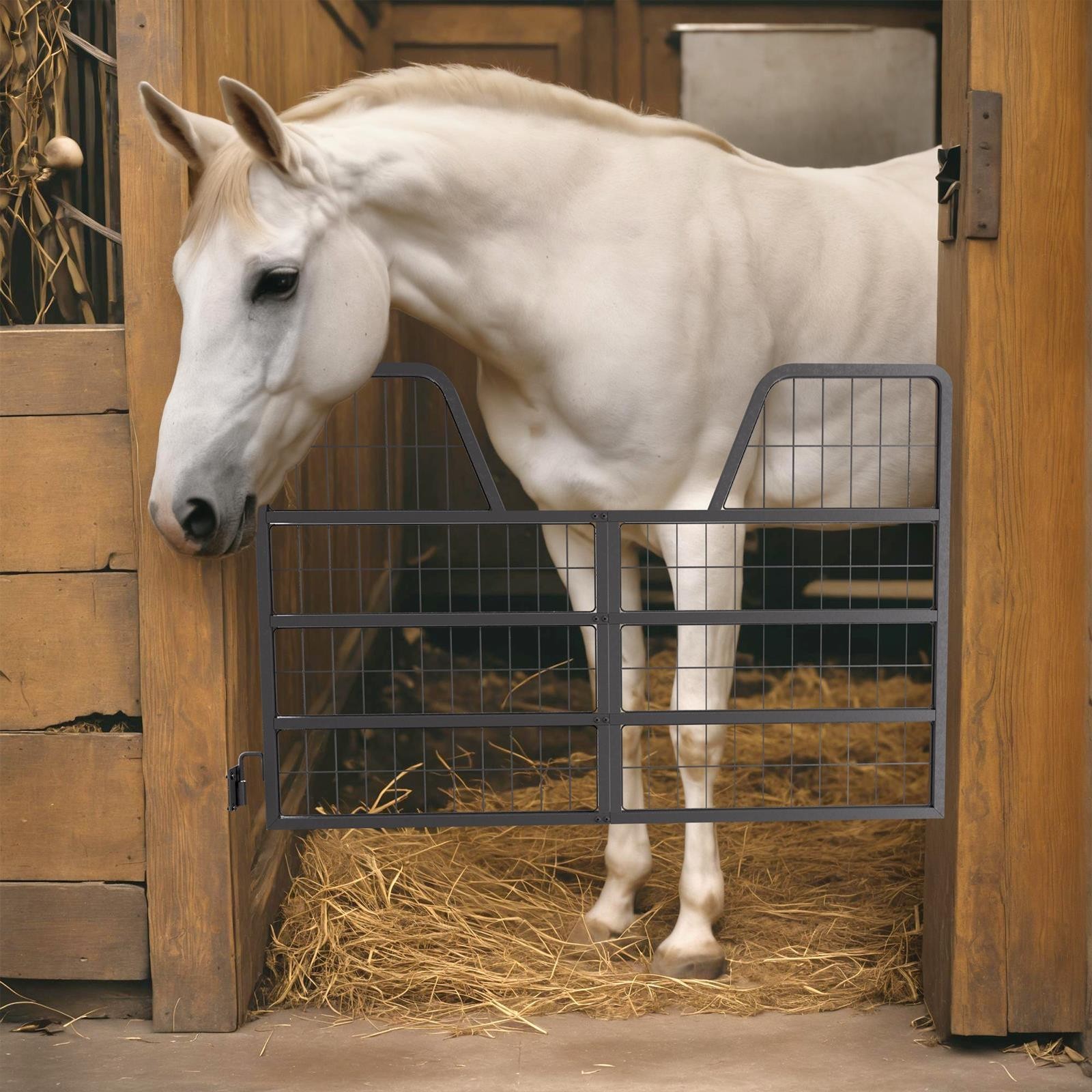 Heavy Duty Horse Stall Gate 48"X 32" Stall Guards for Horses Thickness Frame NEW
