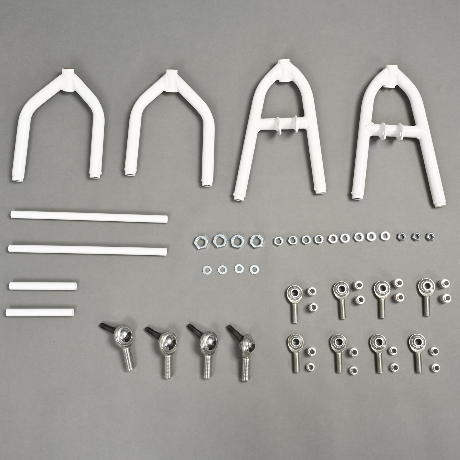 Front Control A-Arms +2+1 For Yamaha Banshee 350 YFZ 350 1987-2006 White+Silvery