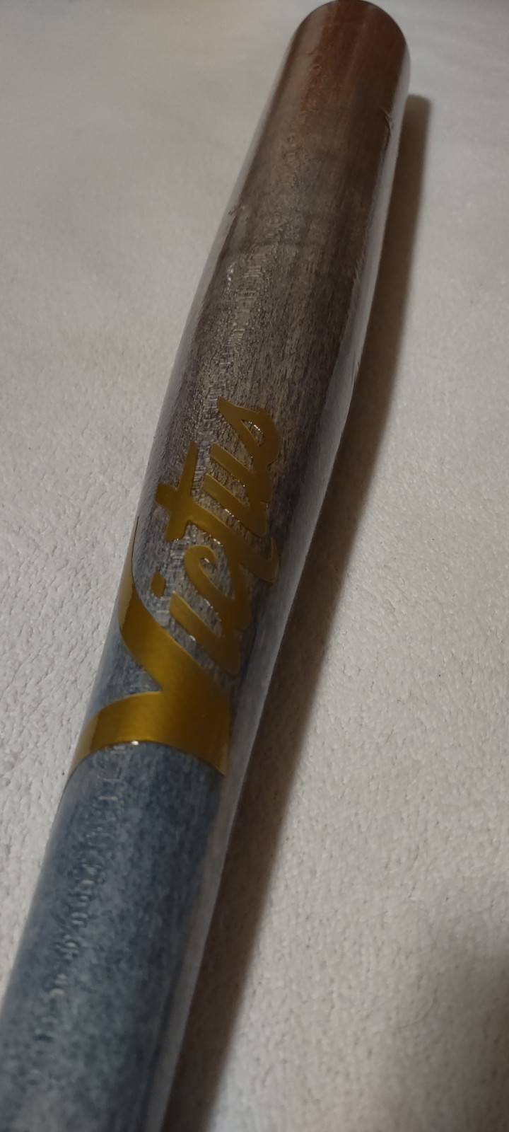 Victus 33.5"/31.5oz V-Cut Maple Wood Baseball Bat Natural Blue Mahogany Red