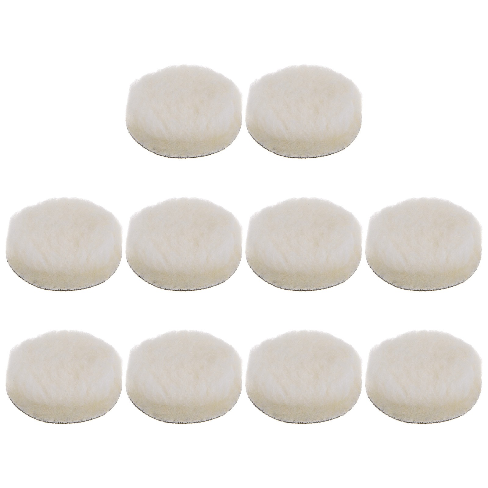 10pcs Wool Buffing Pads 3 Inch Polishing Pad Polishing Buffing Pad Hook Loop