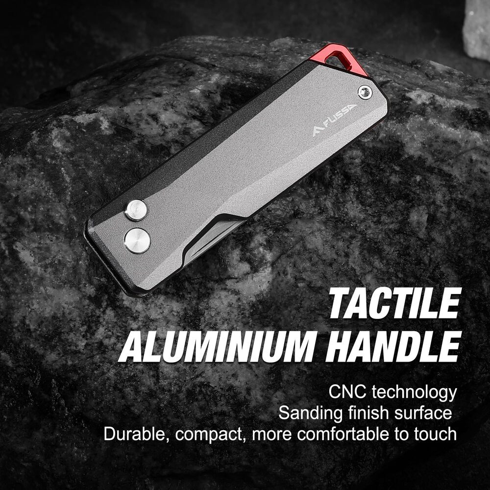 FLISSA Titanium Folding Utility Knife Quick Change Blade Razor Knife CNC Unibody