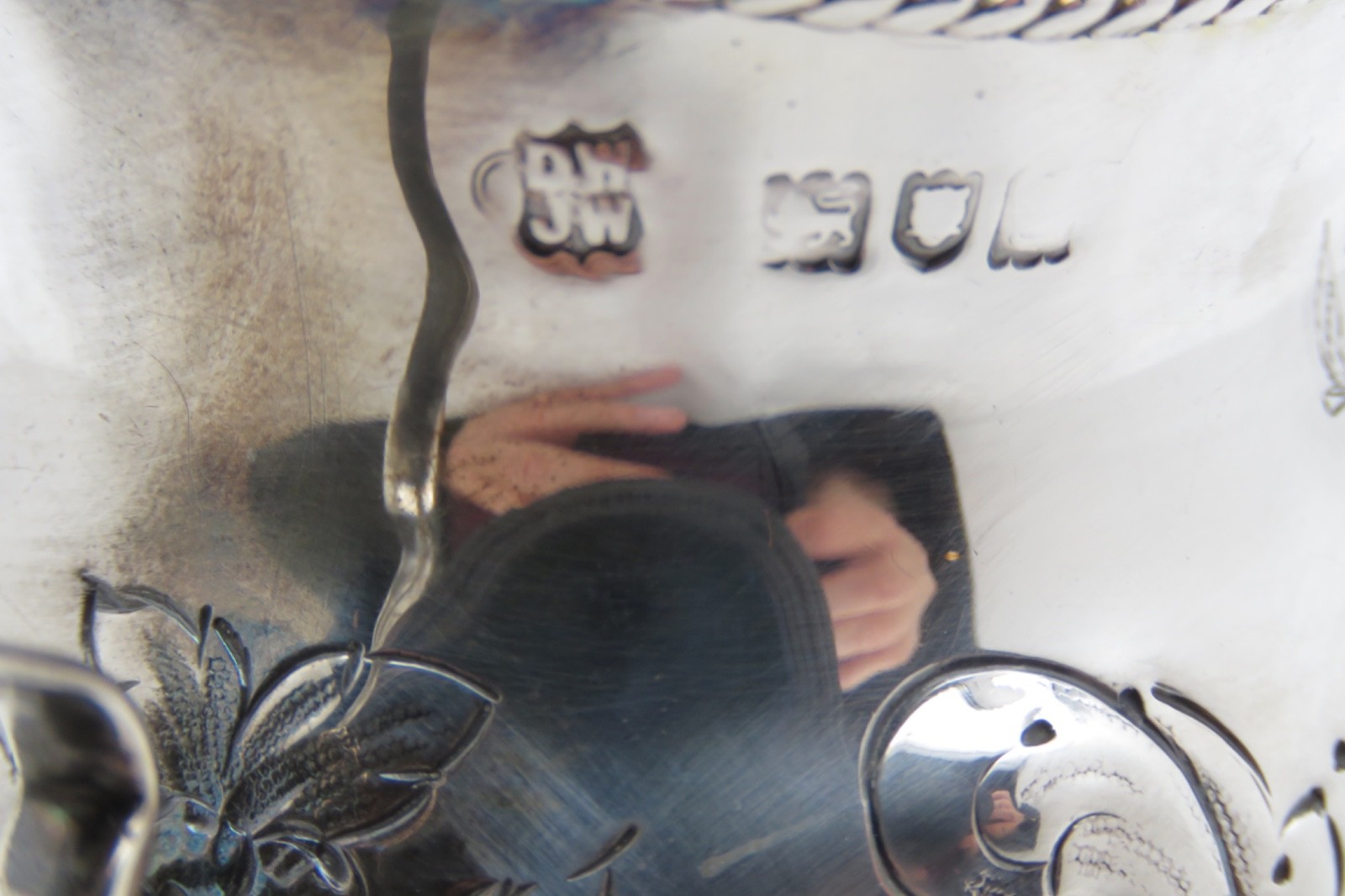 Daniel & John Wellby London Antique Sterling Silver Art Nouveau Creamer 1903