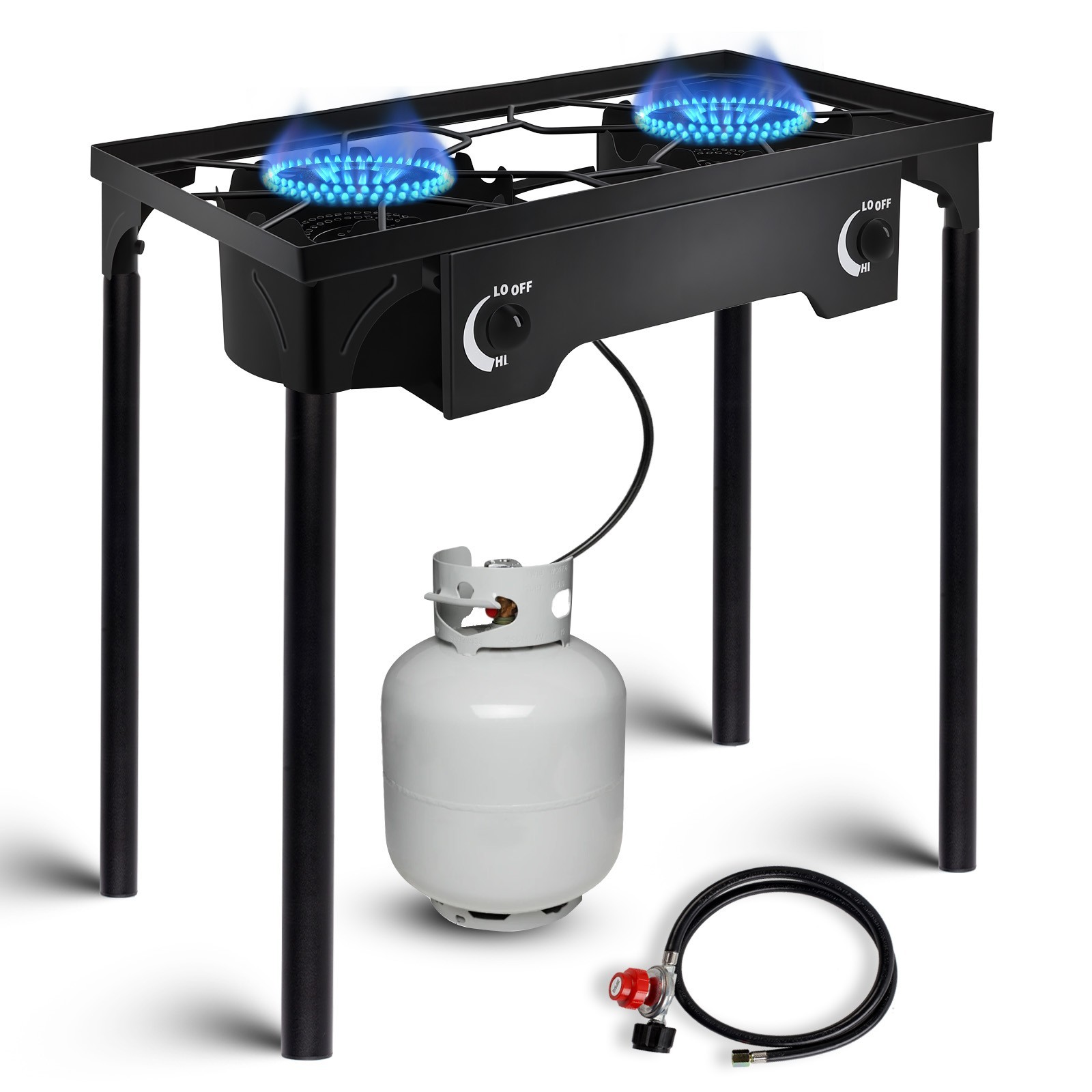 Hot 150000 BTU Propane Stove 2 Burner Gas Outdoor Portable Camping BBQ Grill US