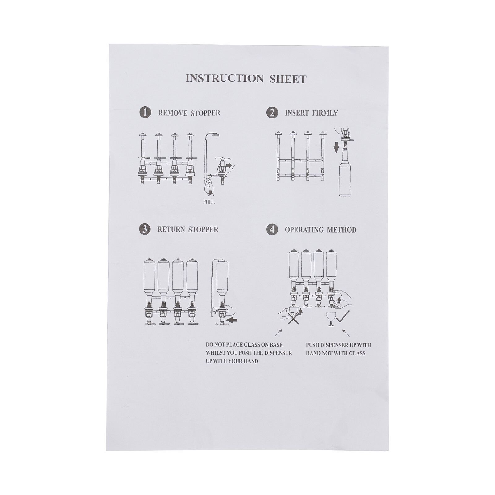 4/ 6 Bottle Wall Mounted Bar Beverage Liquor Dispenser Rack Holder Alcohol Drink