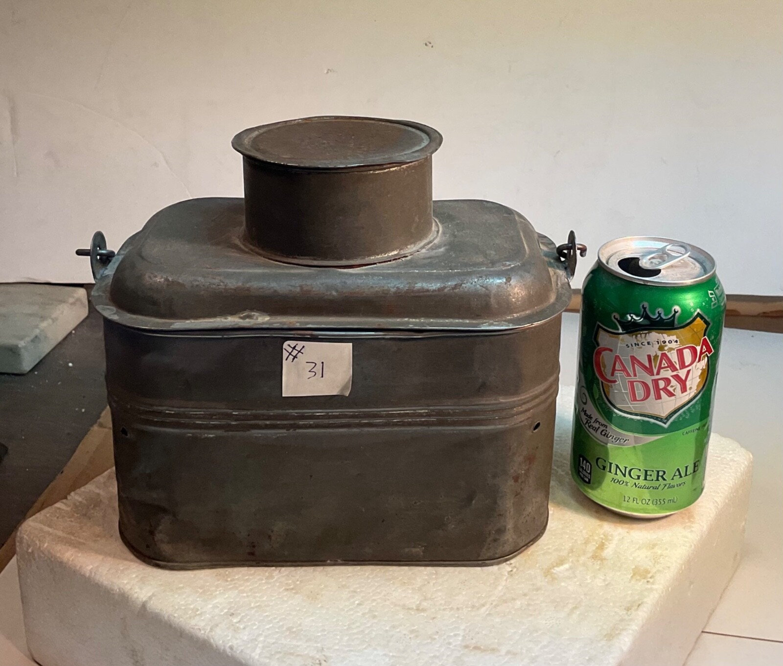 #31 VY RARE BREAKER BOYS/CHILDS SMALL MINERS RAILROAD LUNCH PAIL 3 PCS 7 1/2” T.