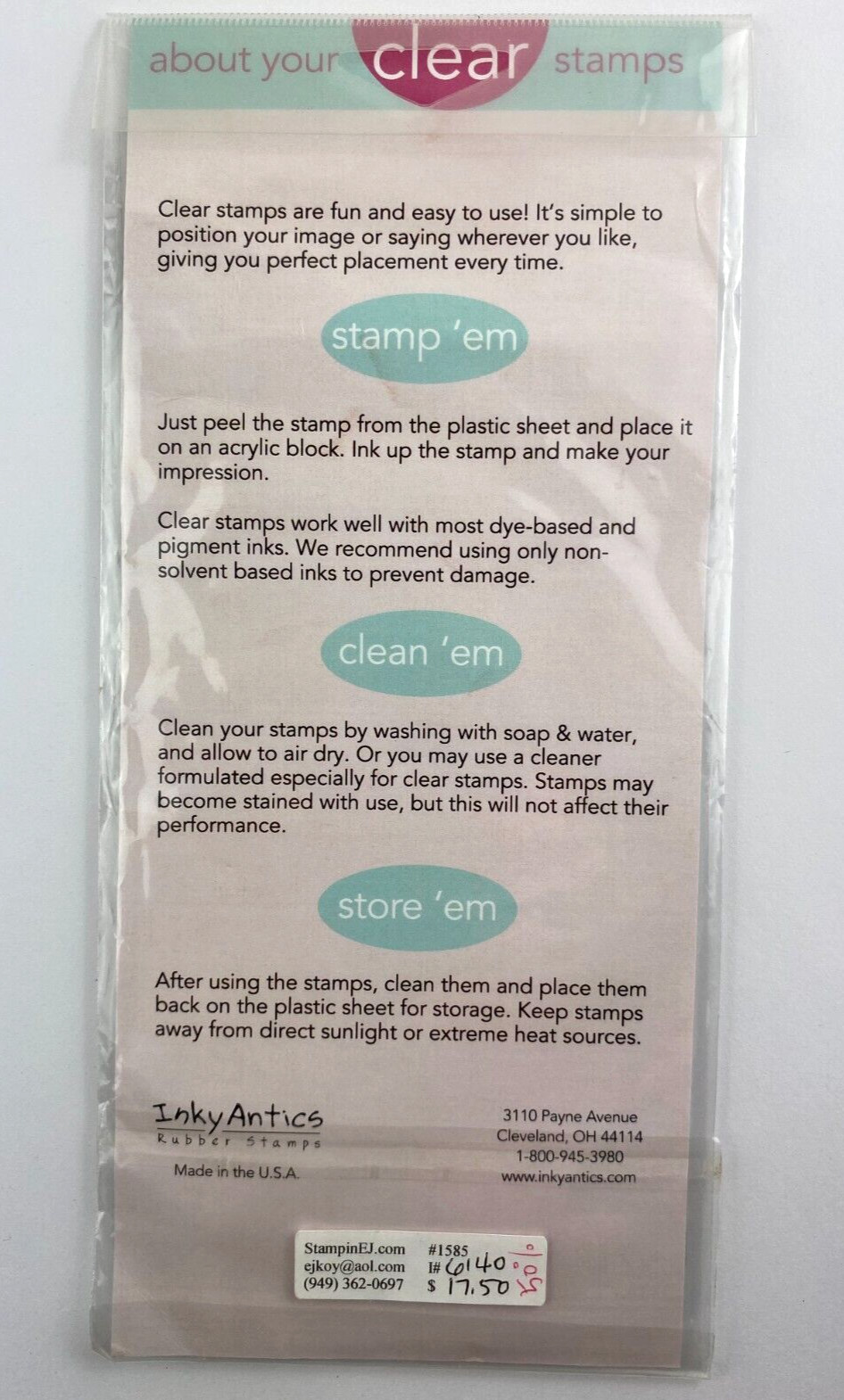 Inky Antics Stamp Set - HOLIDAY REINDEER - 10912LC - Clear