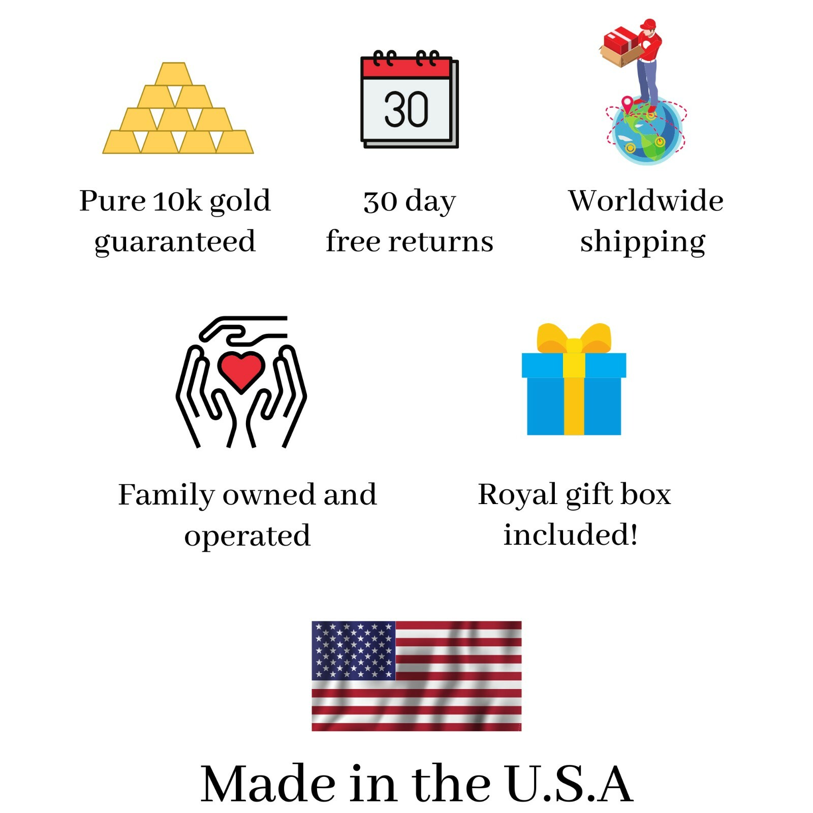 10K Real Solid Yellow Gold Shiny Polished Round Creole Hoop Earrings All Sizes