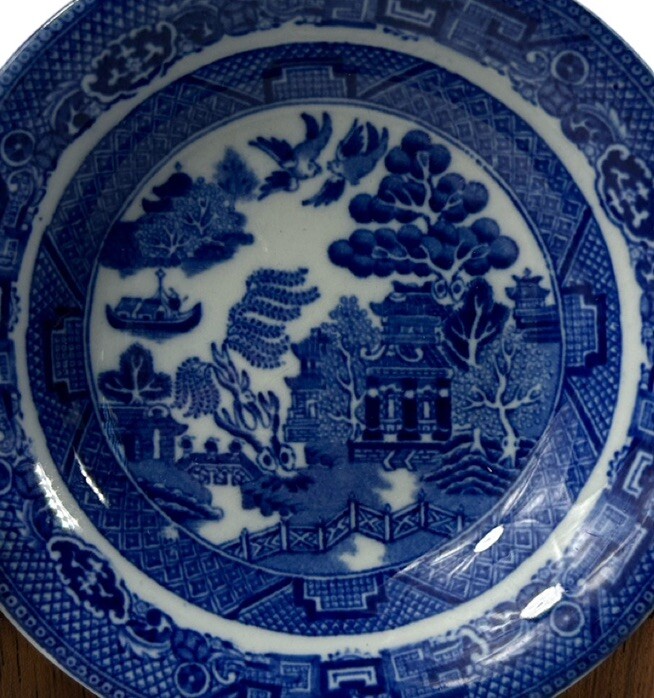 Allerton’s Willow Flow Blue 5" Antique Dessert Bowls Lot Set Of 11