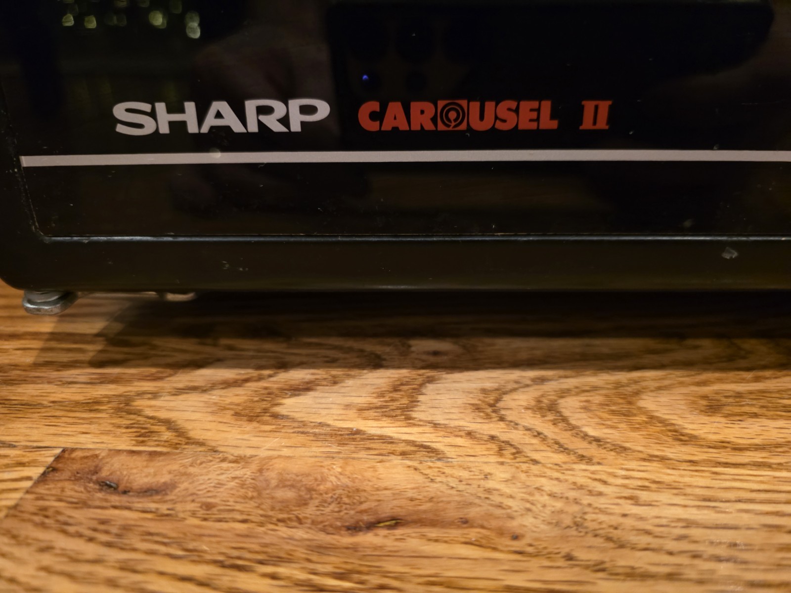 Vintage Sharp Carousel Microwave Oven Model R-4A70 1988 Faux Wood Grain CLEAN