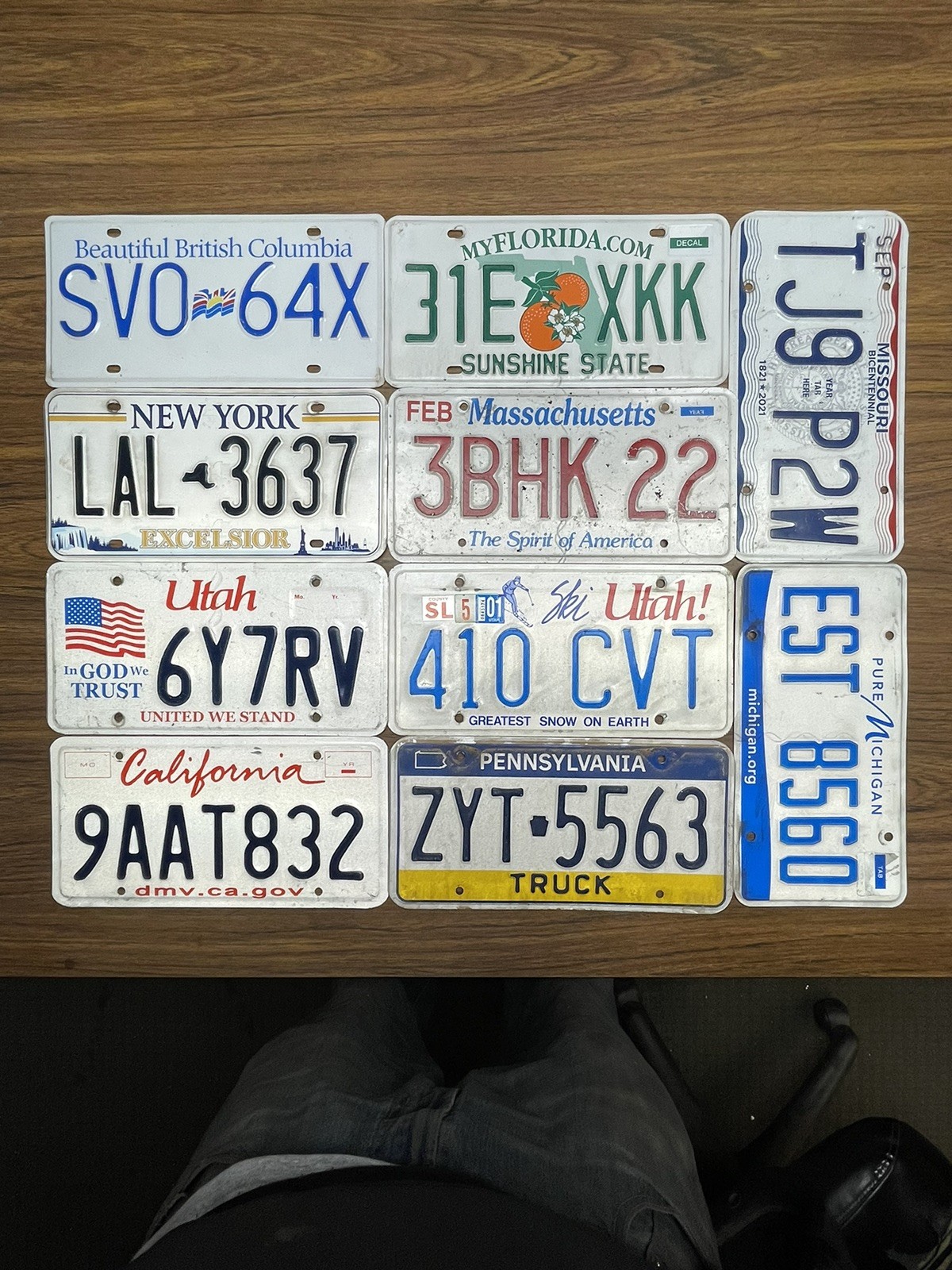 BULK LOT of 10, US mixed states License Plates NICE QUALITY. FAST SHIPPING!