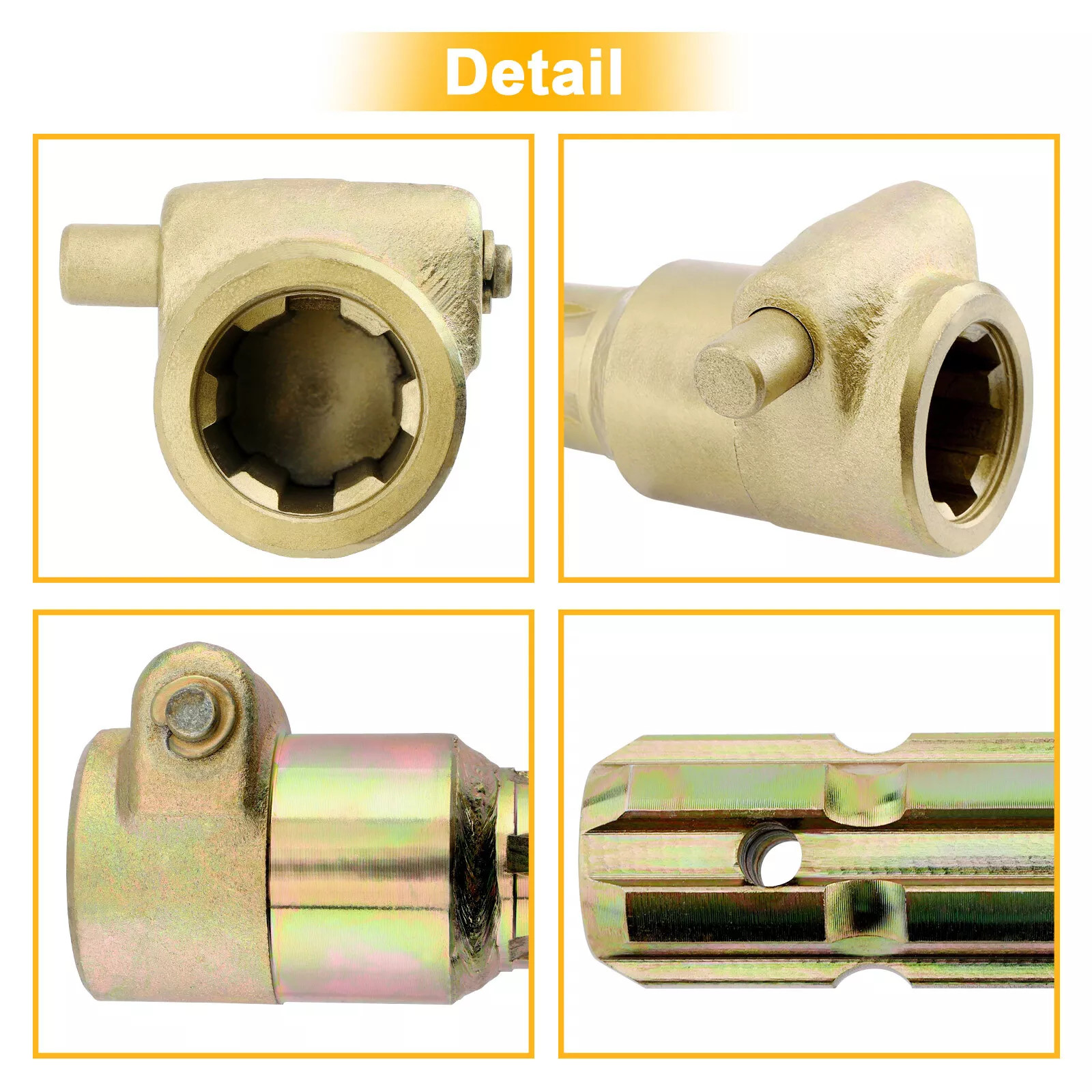 70HP PTO Extender Adapter 1-3/8 in 6 Spline Male Female Tractor