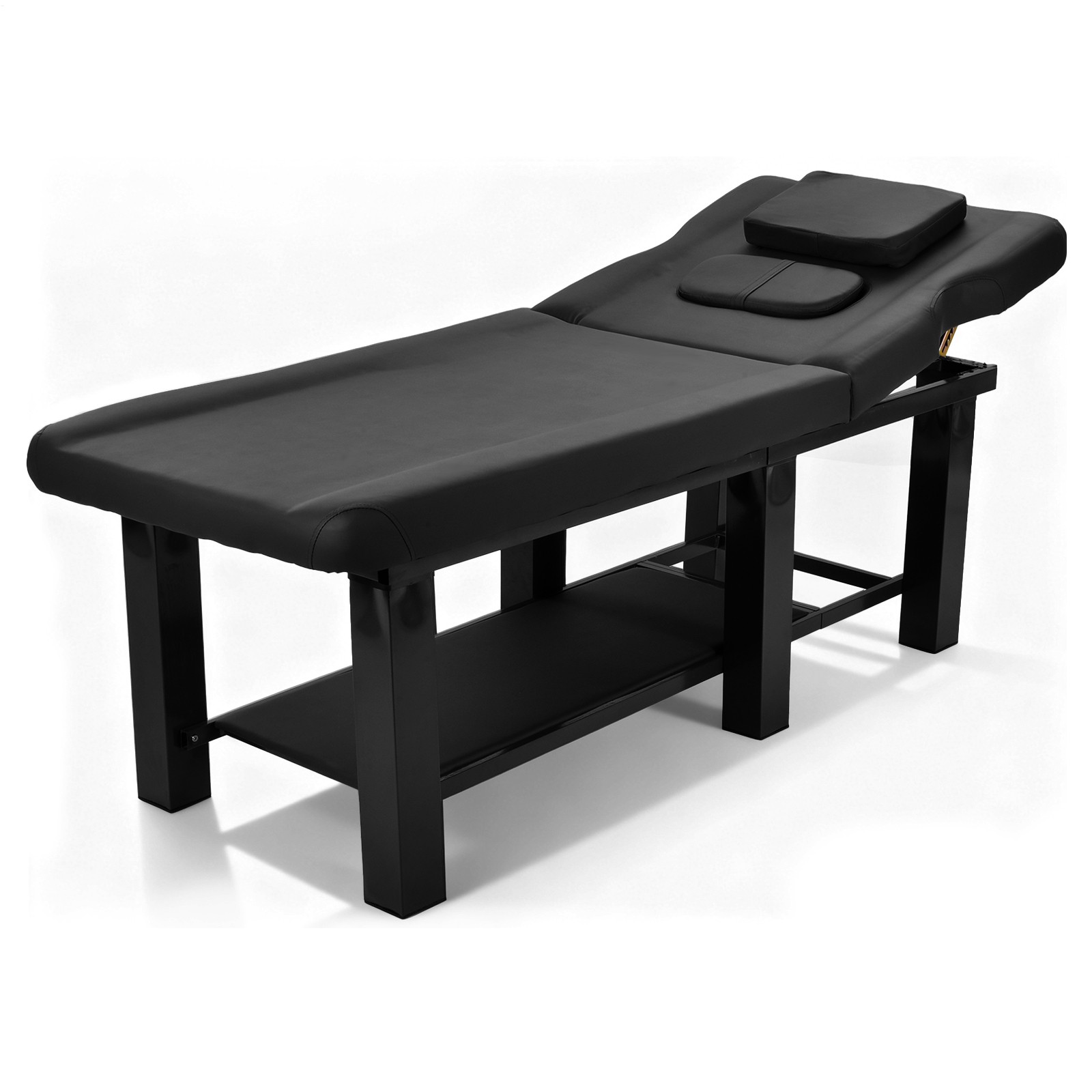 Black Heavy Duty Wide Massage Table Facial Bed Salon Beauty w/Open-Chest,Headres