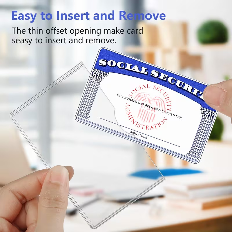 20 Medicare Card Holder Protector Sleeve Clear PVC For Credit Card Business Card