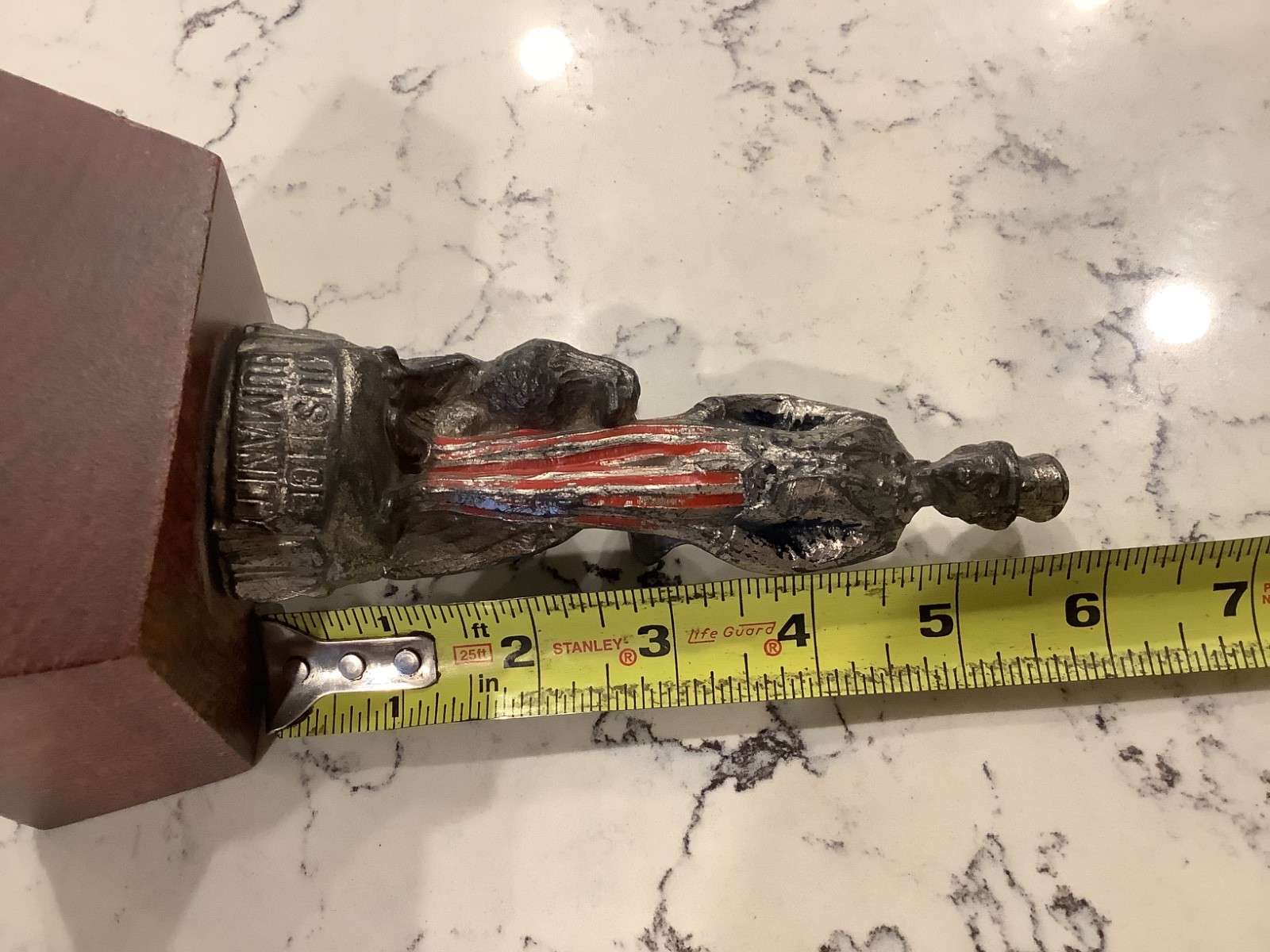 Vintage 1930s Hood Ornament Featuring Uncle Sam with Eagle by his Feet