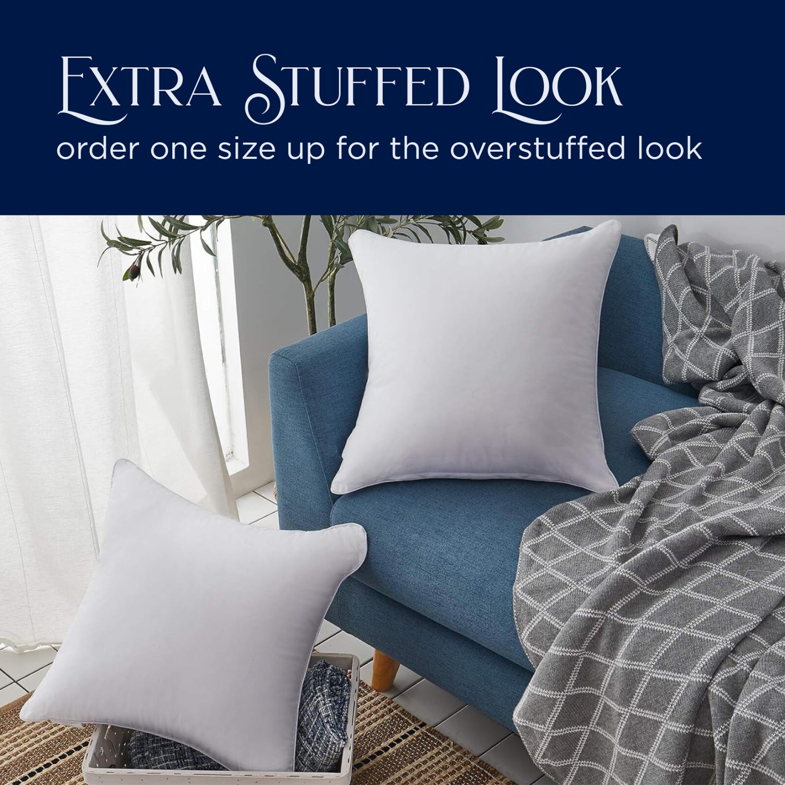 Throw Pillow Inserts High Quality 100% Cotton Sateen 12,'18, 20, 22, 24,26,28,30