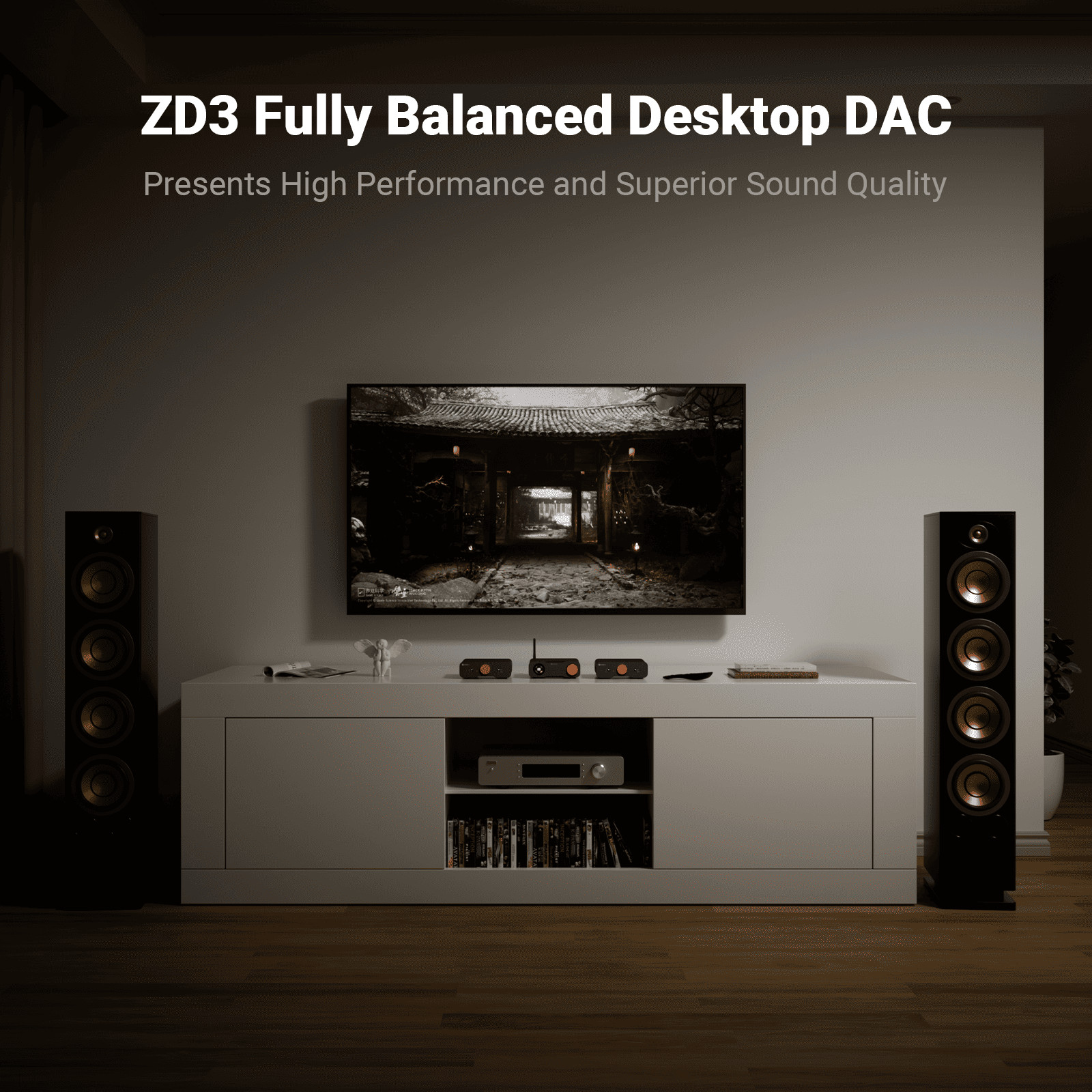 Fosi Audio ZA3+ZD3 Fully Balance Desktop DAC Integrated Amplifier Converter Set