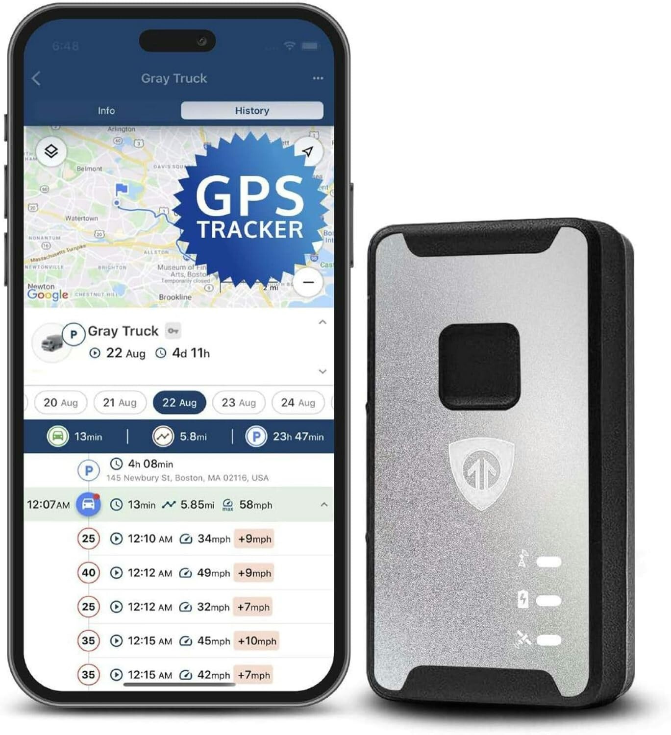 Brickhouse Security Spark Nano 7 GPS Tracker for Vehicles - Car Mini GPS Tracker