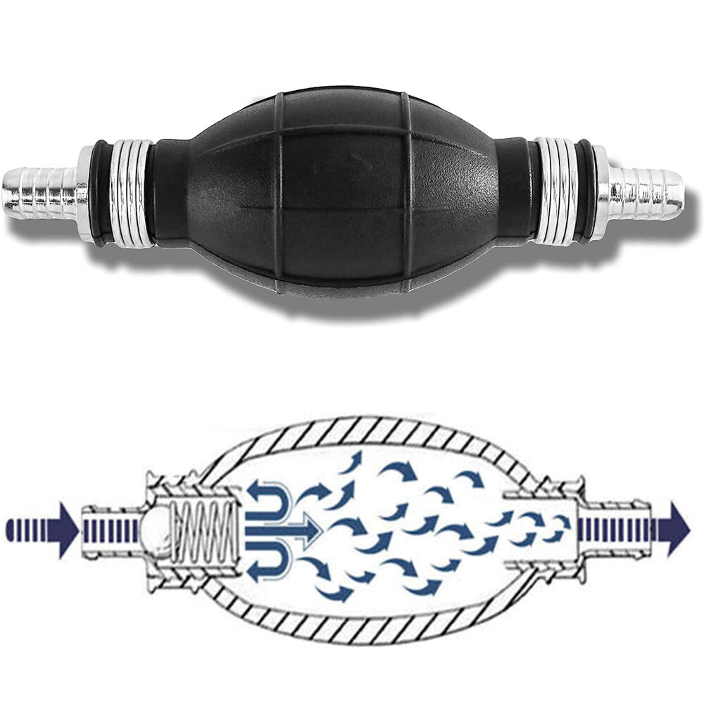 2pcs Hand Primer Bulb Outboard Car Marine Boat Gas Fuel Line Pump All Fuels 1/4"