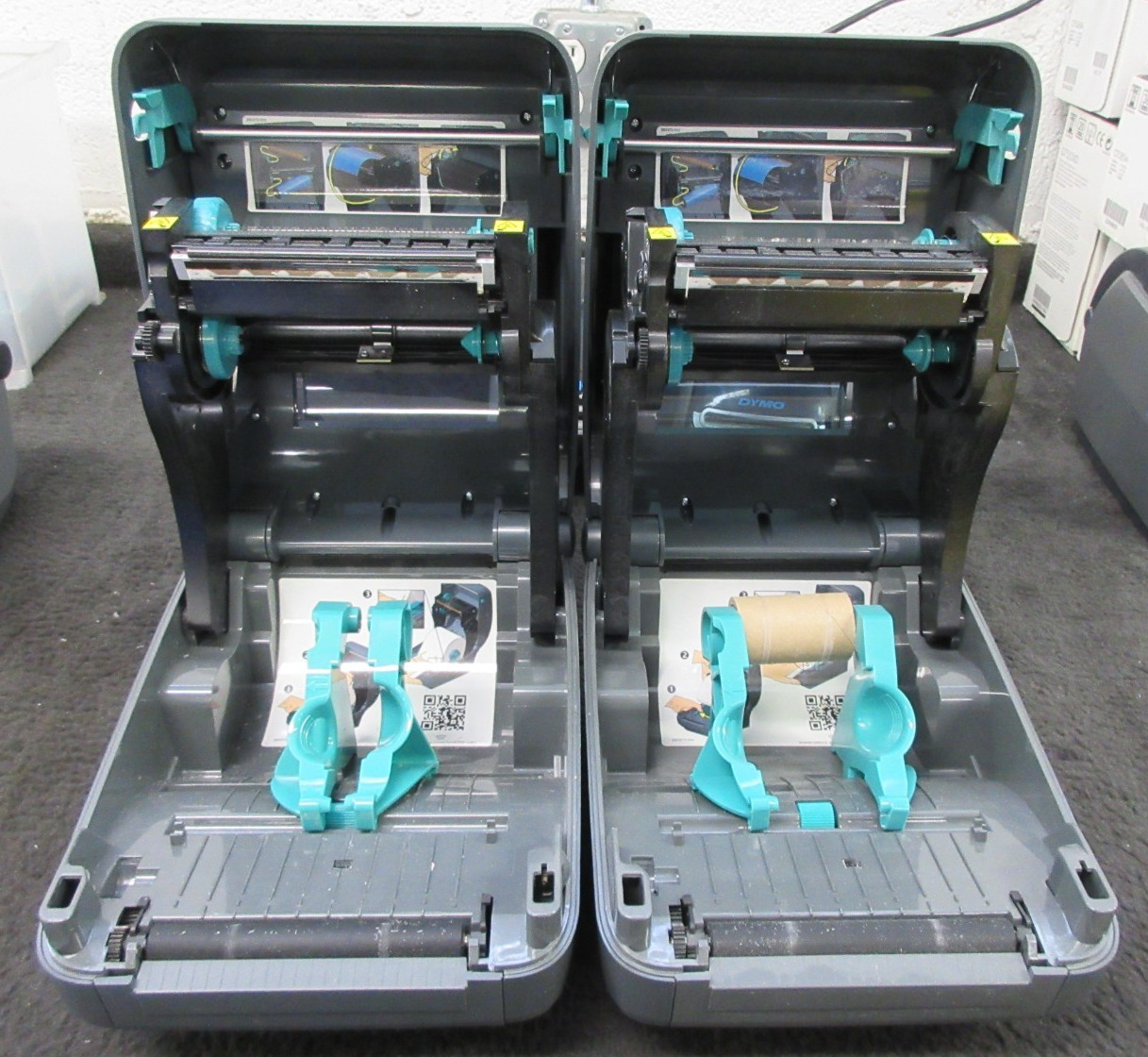 lot of 2 Zebra GX420T Thermal Label Printer