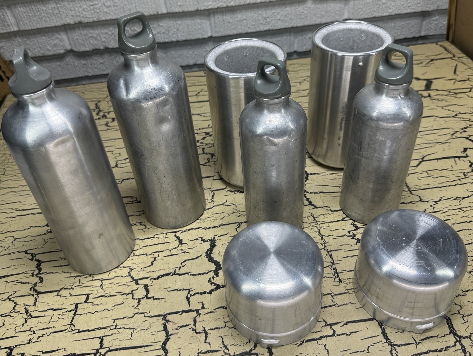 VTG Sigg Aluminum Fuel Bottle & Storage Container Mixed Lot Switzerland