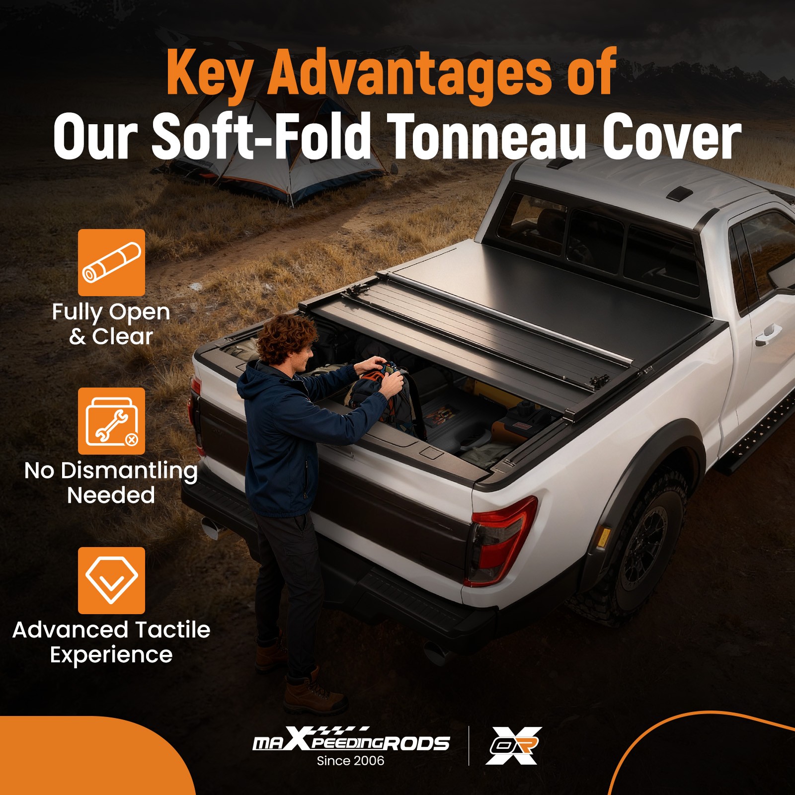 6ft Bed Tonneau Cover Tri-Fold for Toyota Pickup 1989-95 Toyota Tacoma 1995-2004