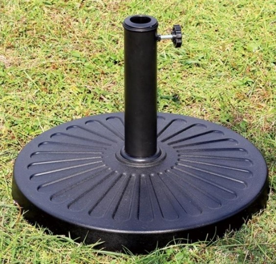 Round Patio Umbrella Base 30lbs 1.5″/1.9″ Outdoor Living Heavy Duty