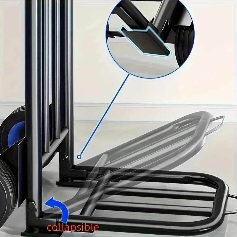 Portable Collapsible Hand Dolly truck for Shopping Camping Moving w/ 3 Tie ropes