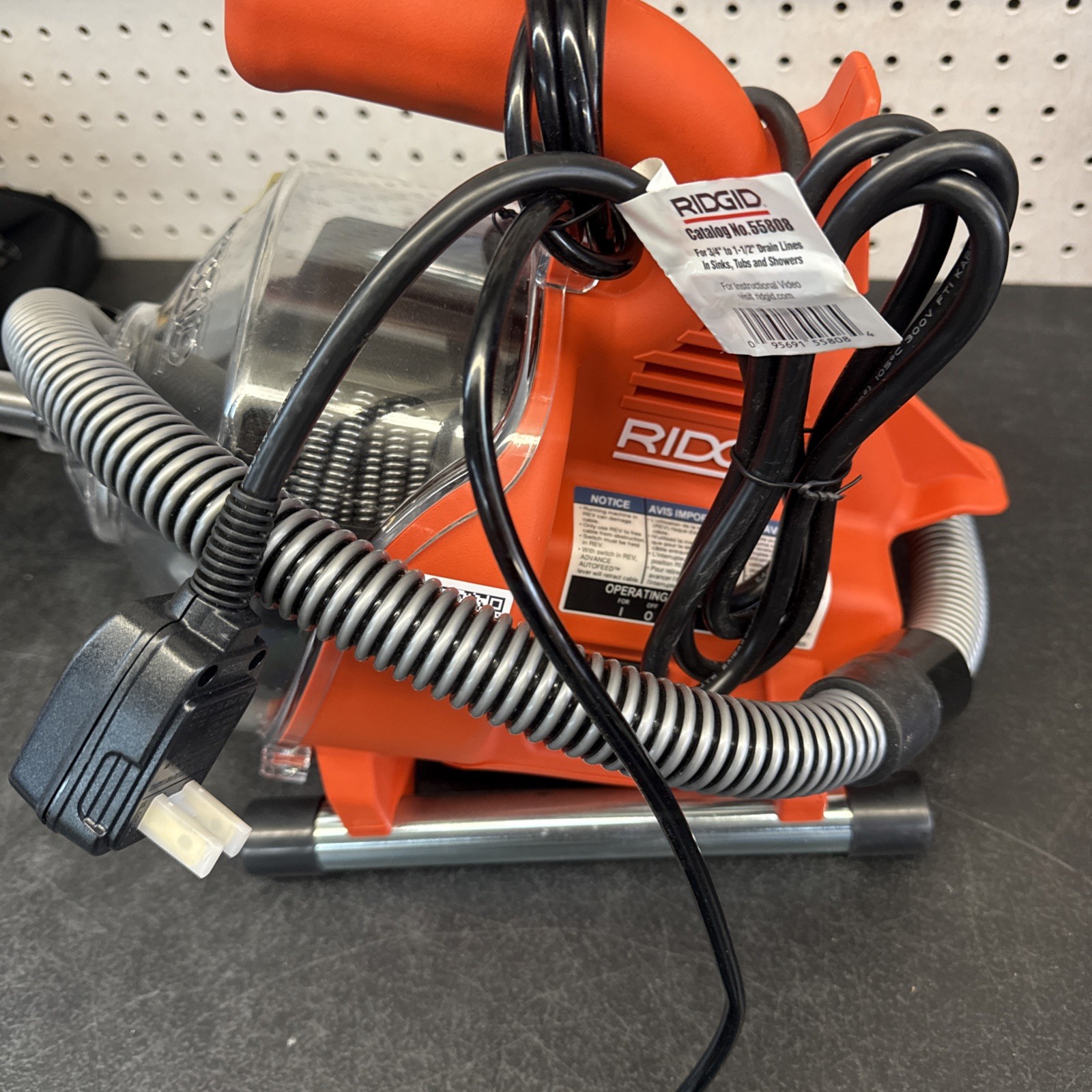 RIDGID PowerClear Drain Cleaning Machine - Red/Black