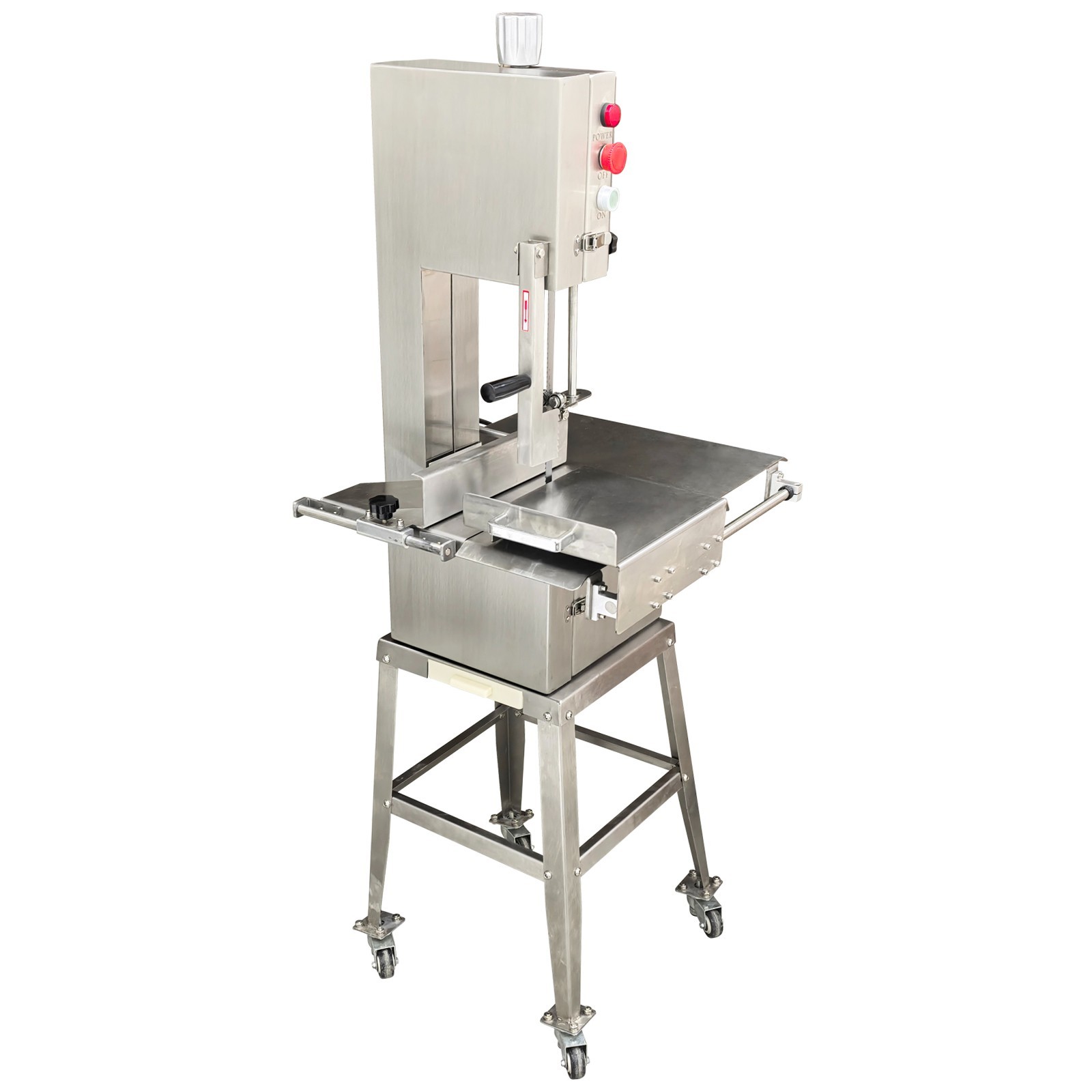 Electric Bone Saw Commercial Frozen Meat Cutter Stainless Steel Band Saw 110V