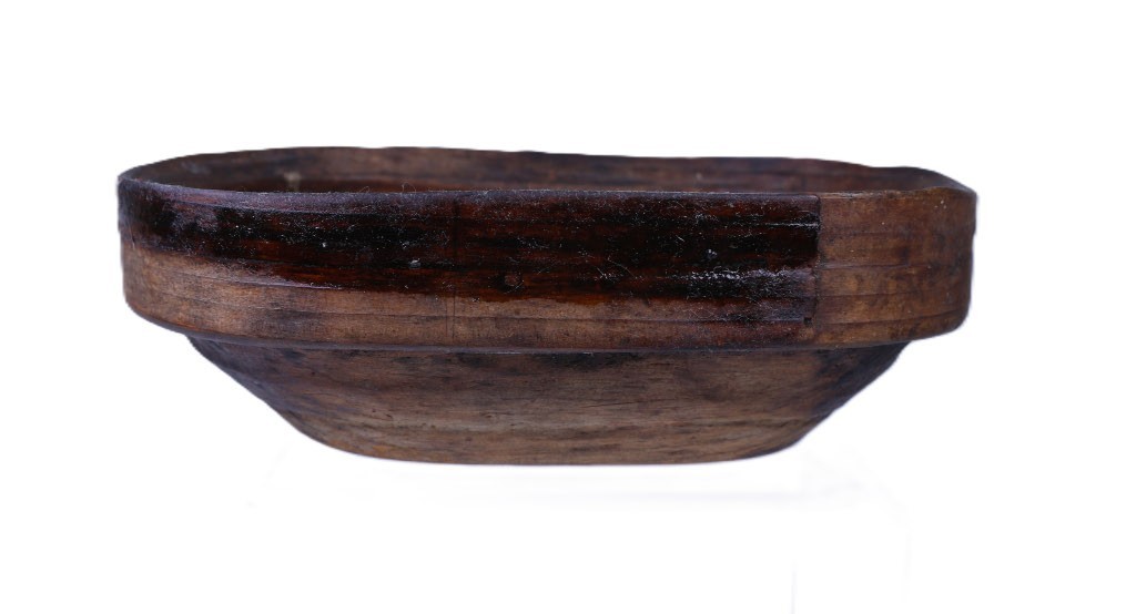 19th Century Eskimo Wood Oil Bowl