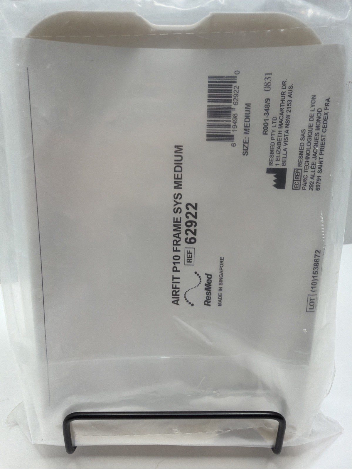 ResMed 62922 Airfit P10 Frame SYS Medium, Brand New in SEALED Package(no strap)