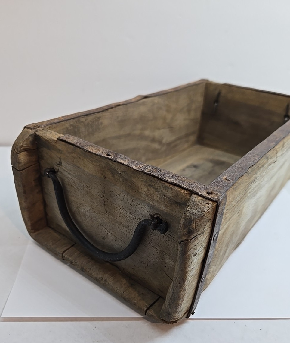 Vintage Wooden Brick Mold Rustic Farmhouse Cabin Decor Man Cave Wood Box Shelf