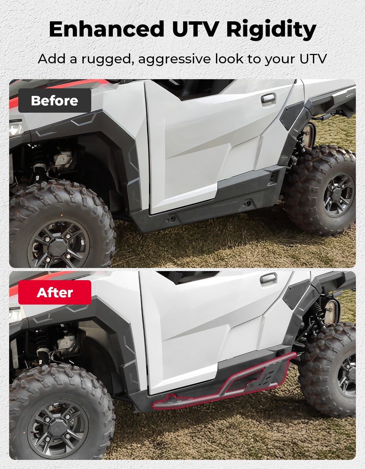 KEMIMOTO Pair Nerf Bars Side Step Rock Sliders For 16-2026 General 1000/XP 1000