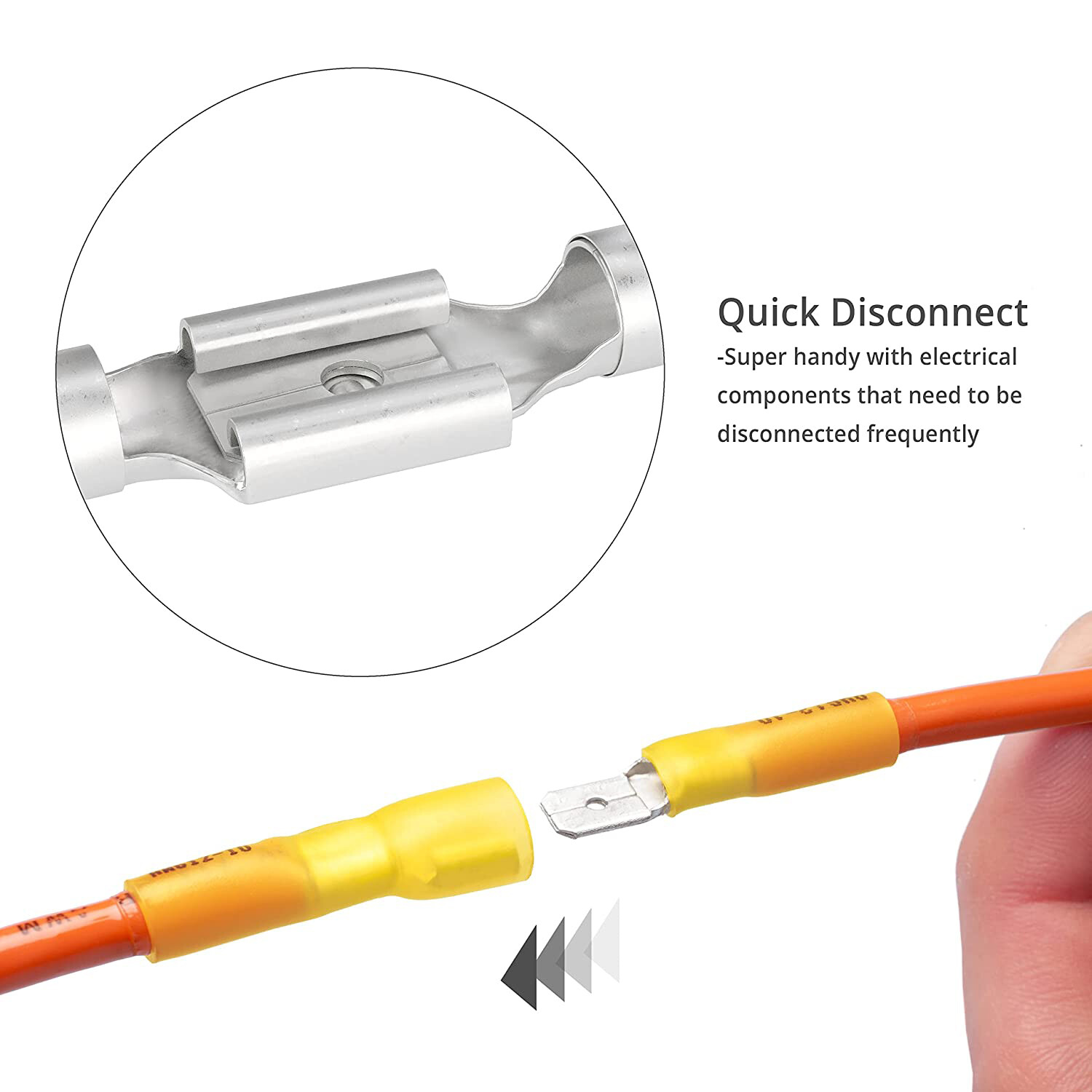220x Waterproof Heat Shrink Spade Wire Connectors Electrical Crimp Terminals set