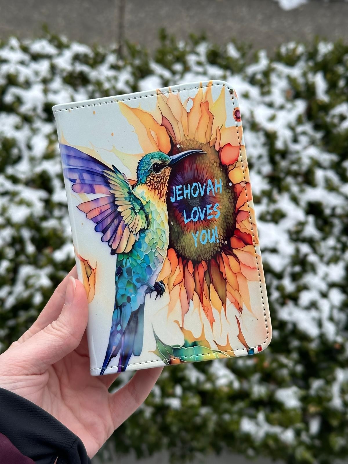 JW Mini Tract Holder - Jehovah Loves You - Personalize