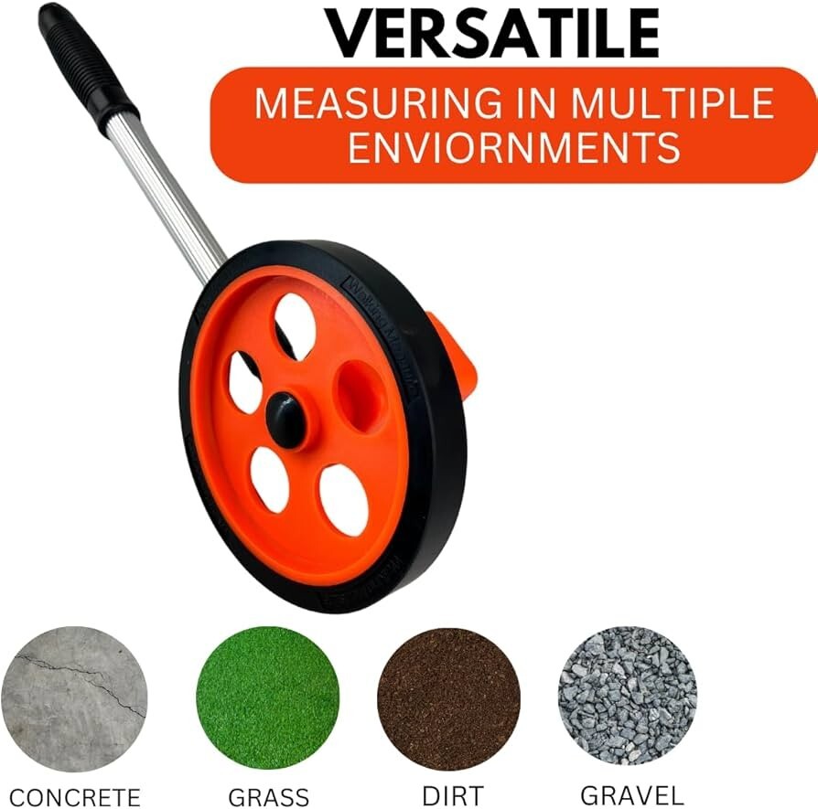 Telescopic Walking Wheel Tape Measure Measuring Wheel Adjustable 1,000' Feet