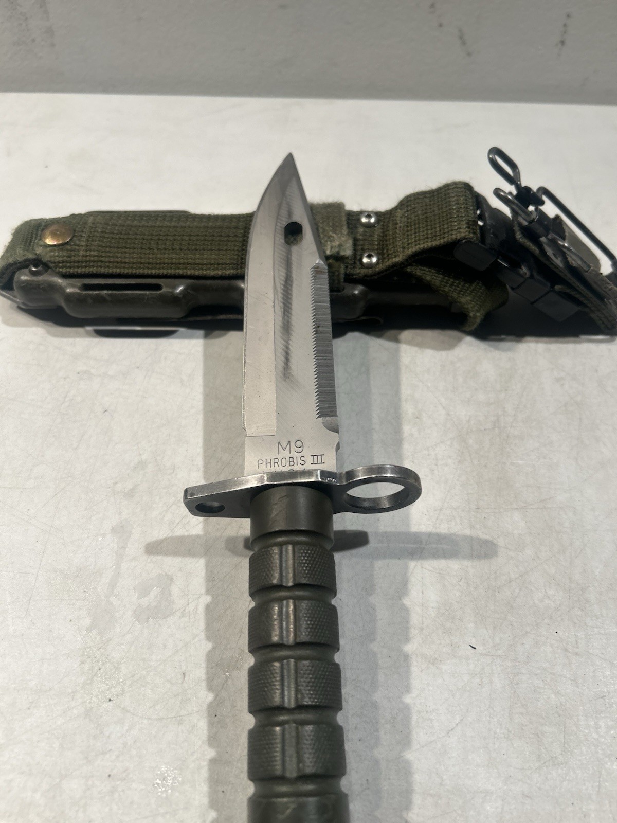 PHROBIS III Military Fixed Blade with Scabbard Case Sheath #40