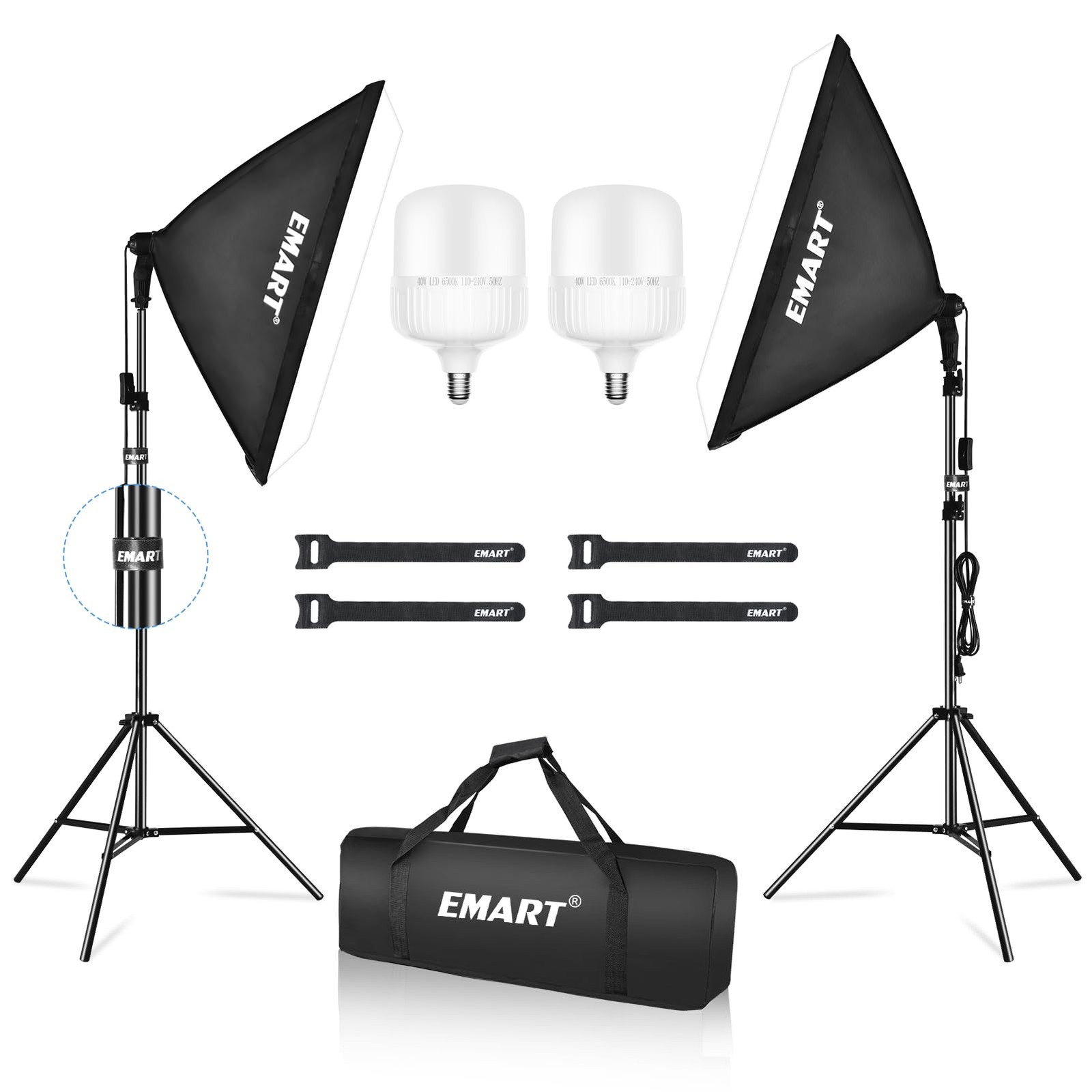 Softbox Photography Lighting Kit, 20"x28" Professional Softbox Lighting Kit w...