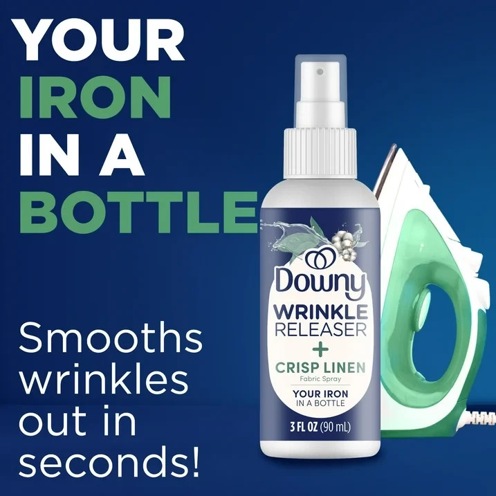 Downy Wrinkle Releaser and Refresher Fabric Spray, Crisp Linen Scent,